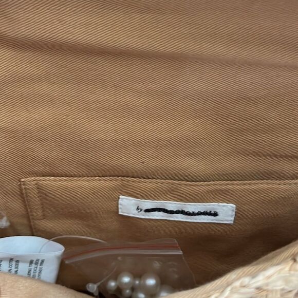 Anthropologie The Fiona Shoulder Bag: Embellished Neutral Raffia (no strap) - Picture 5 of 7